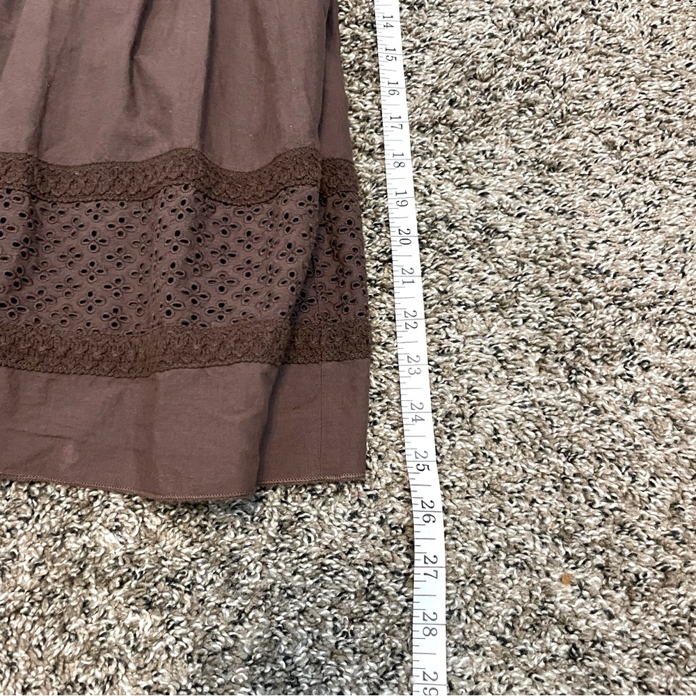 Tommy Hilfiger Midi Peasant/Boho/Gypsy Brown Skirt Sz 6 - Picture 5 of 8